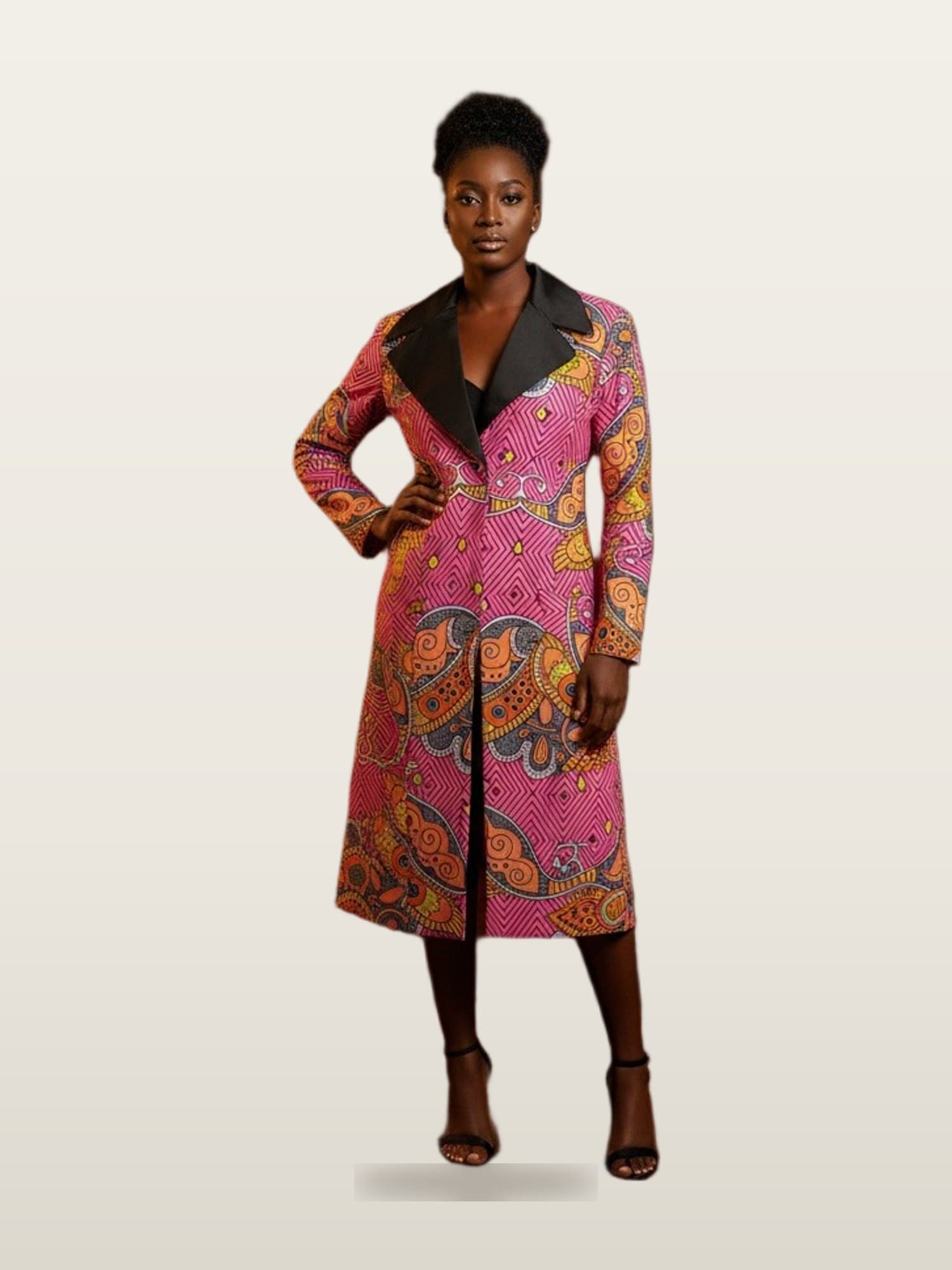 Pink and Gold Shirtdress and Pants