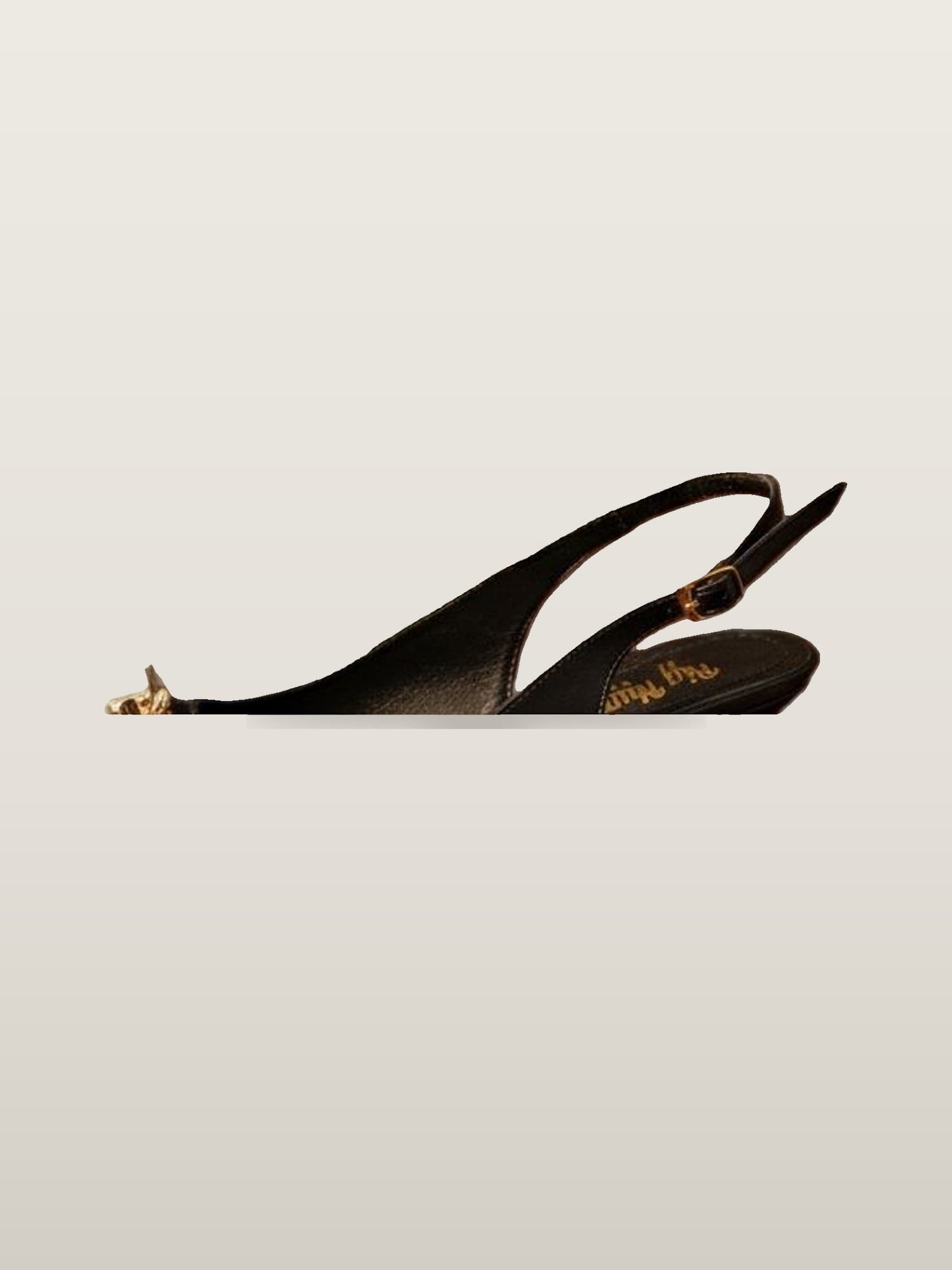 Black Slingback Heel