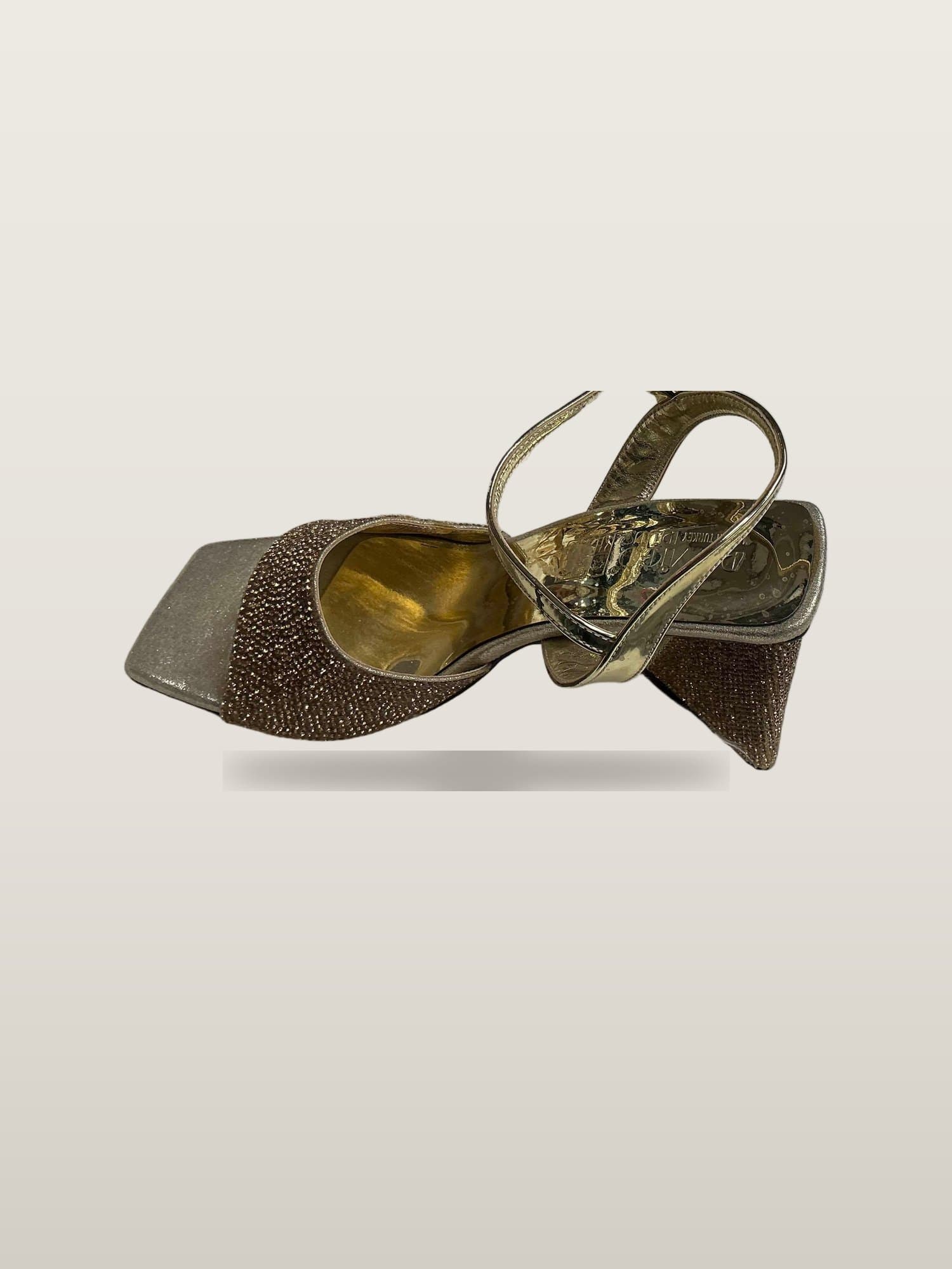 Gold Glam Crossover Heel