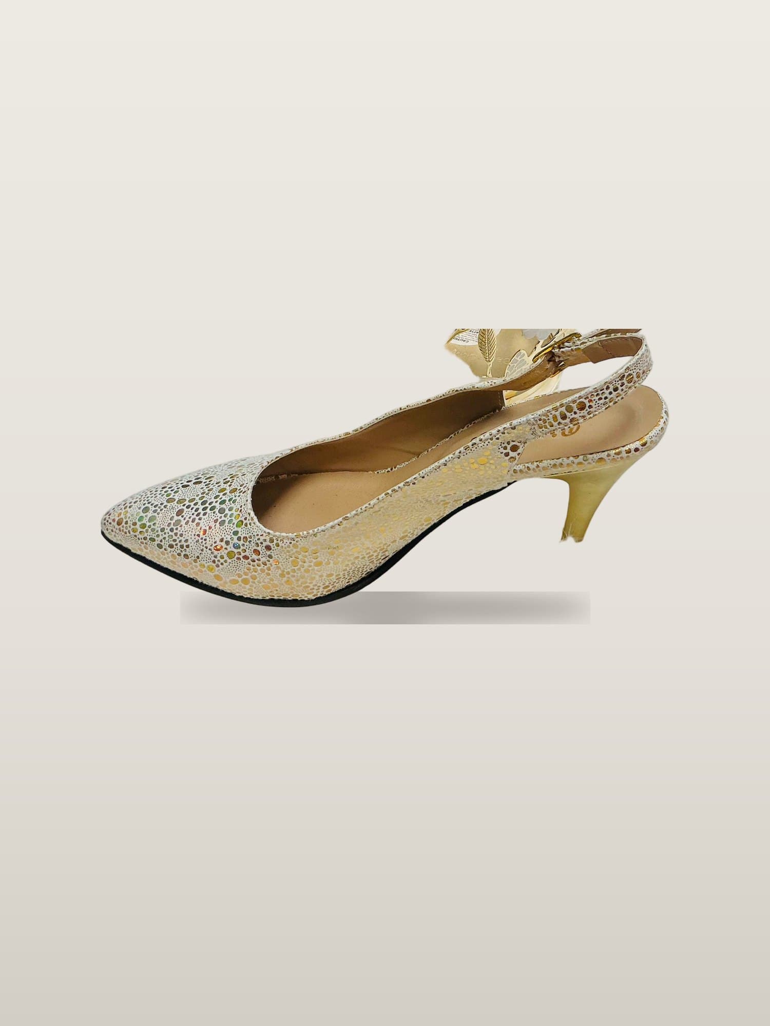 Ivory Confetti Slingback Pump