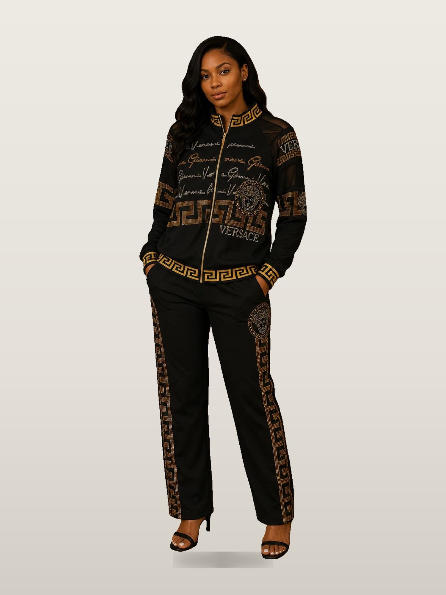 Women’s Black & Gold Tracksuit