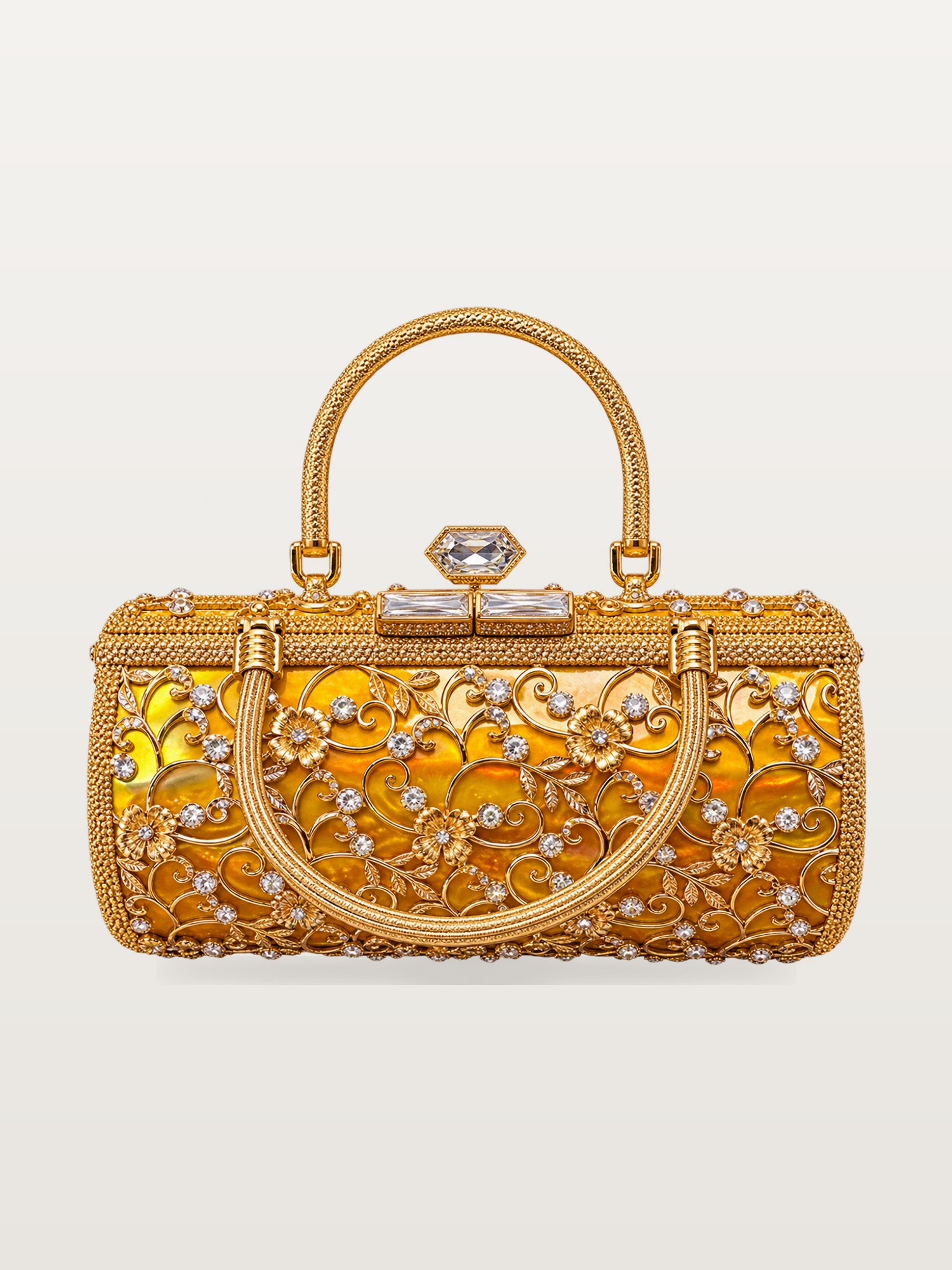 Gold Filigree Handle Bag