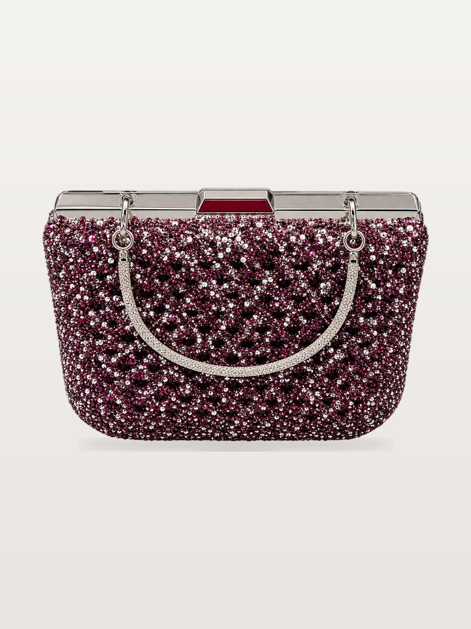 Plum Beaded Clutch