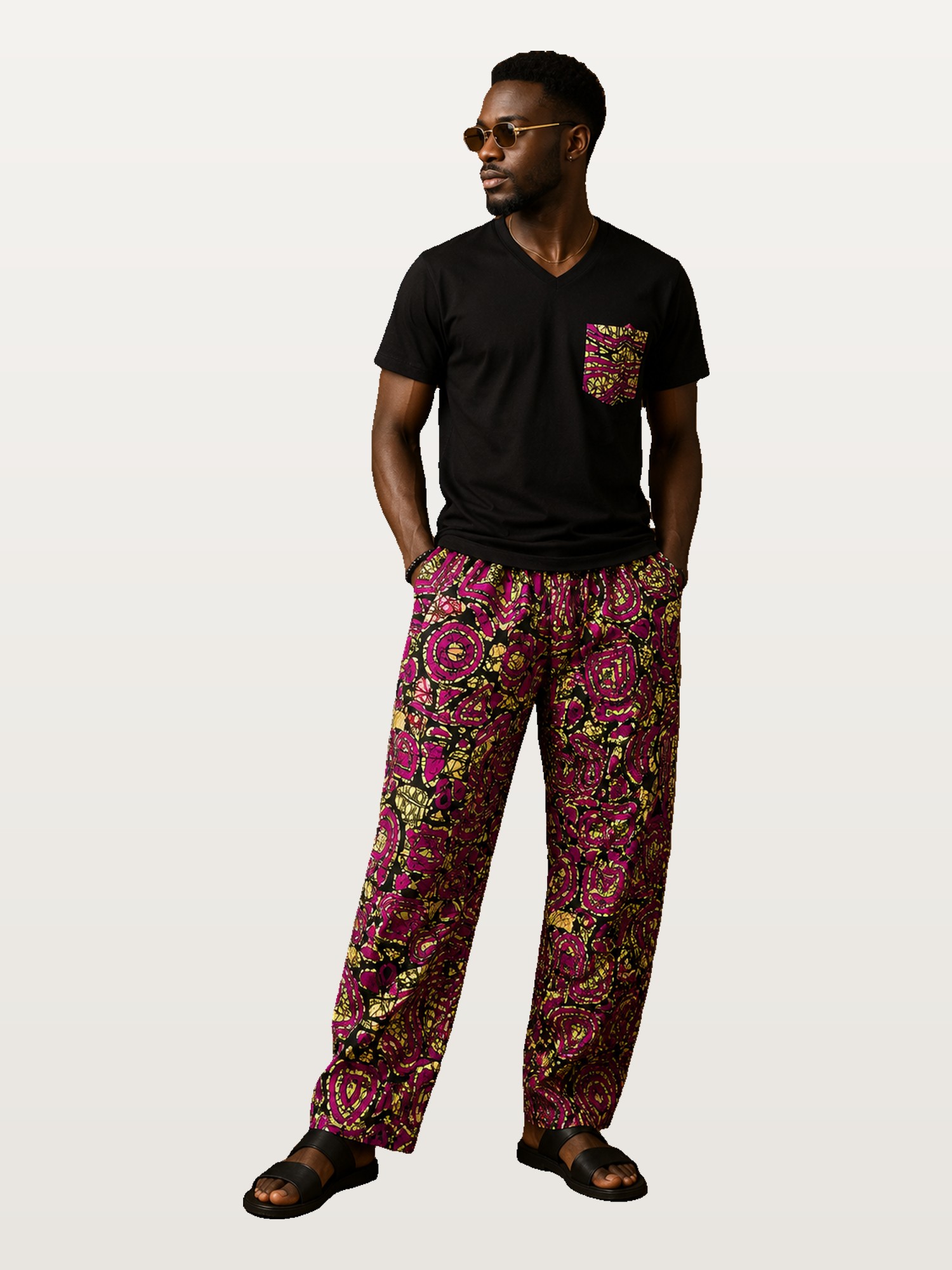 Ankara Print Trousers & Tee