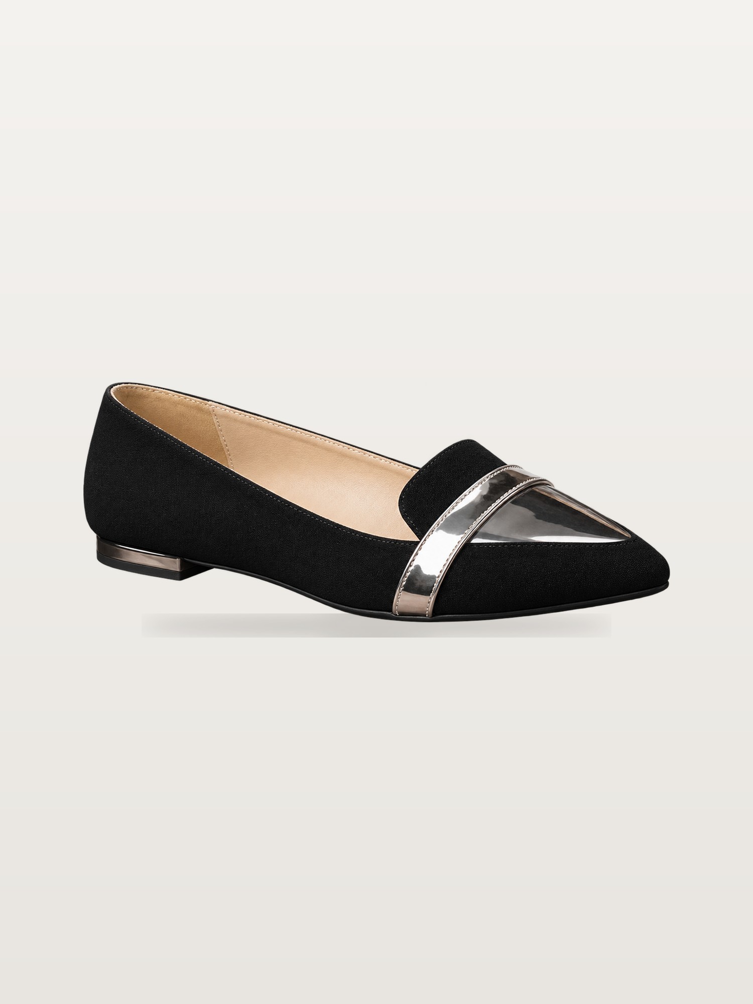 Black Silver-Bar Loafer