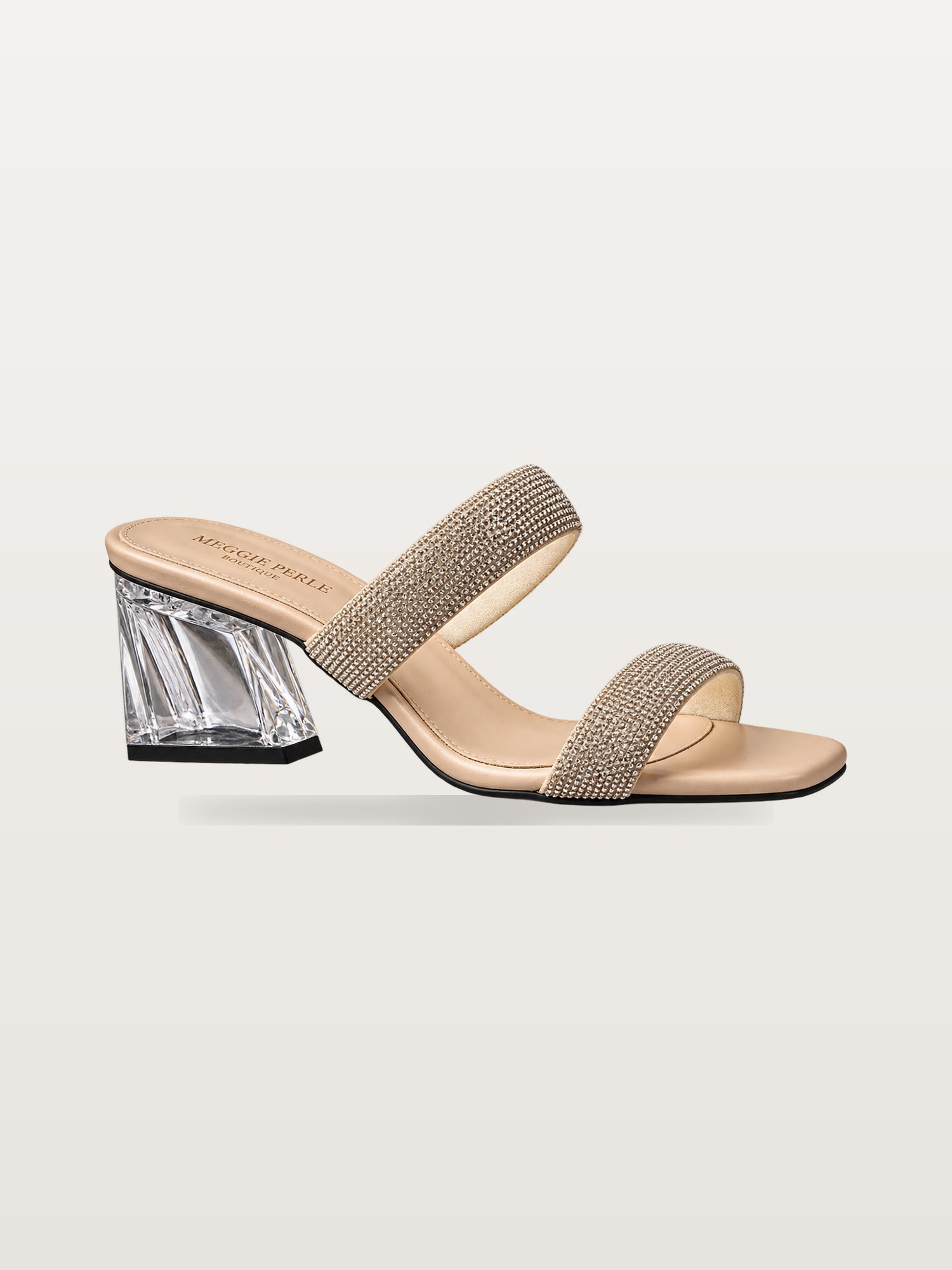 Blush Clear-Heel Slide